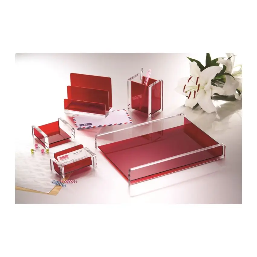 Custom New Design Office Table Acrylic Stationery Gift Set