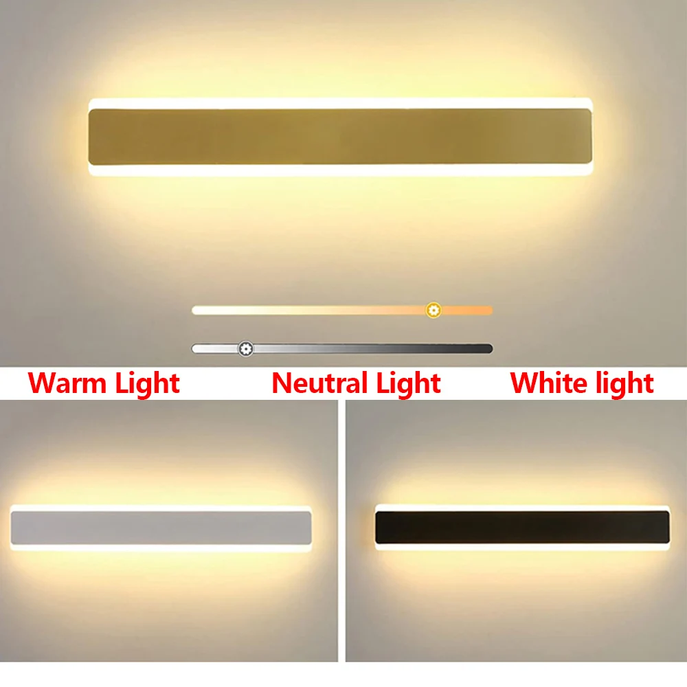 Modern Decorative Outdoor Waterproof Outside Strip Linear Long Wall Light Lamp Strip Garden led Wall Light Outdoor Wall Light