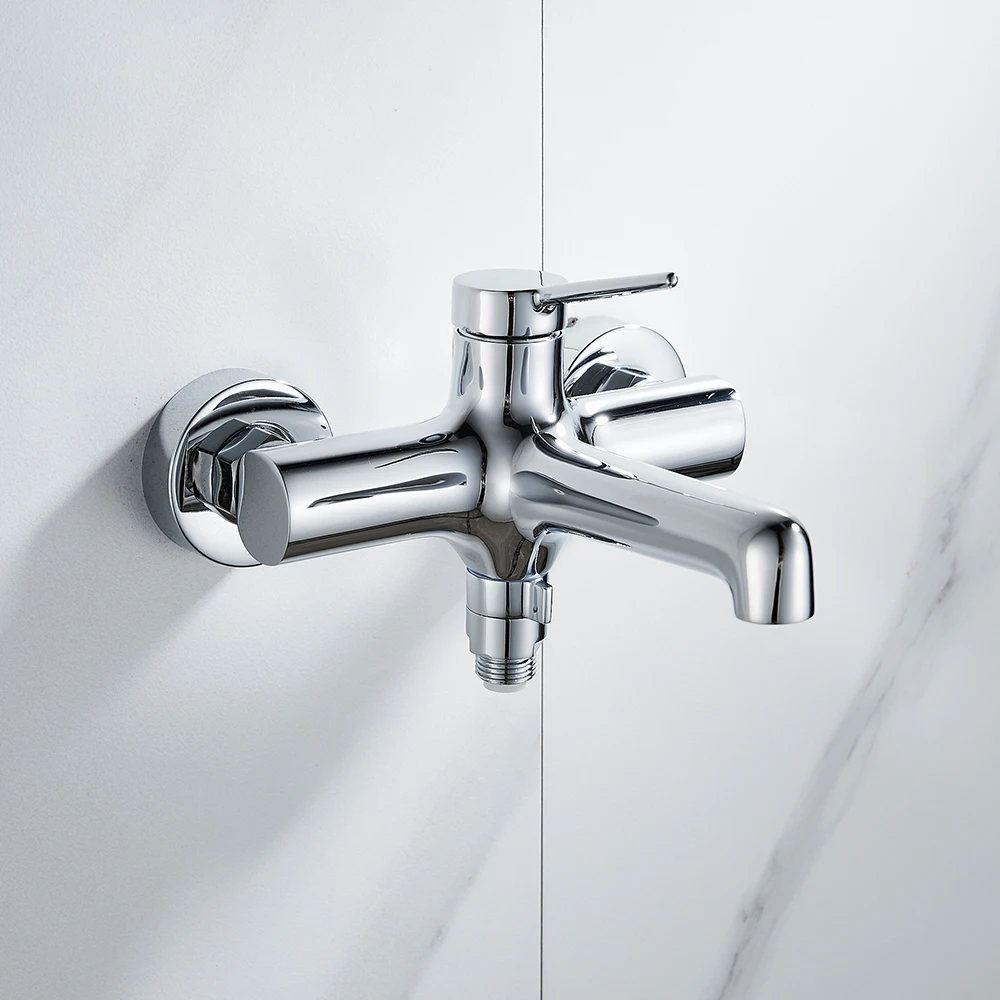 Momali high quality attractive and durable in-wall shower faucet without slide bar chrome bathroom shower faucet