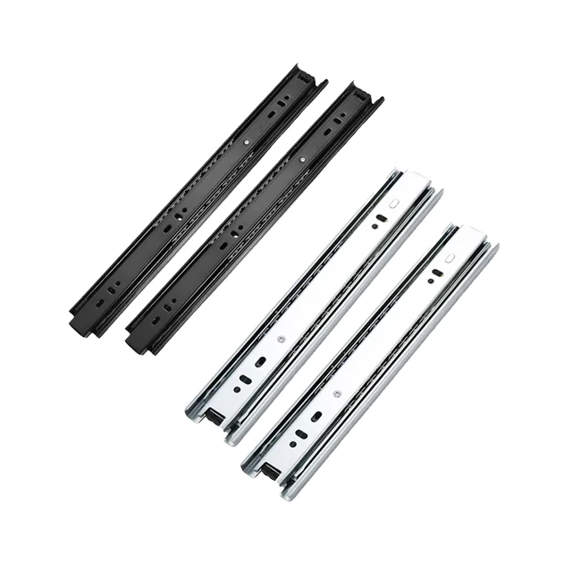 Furniture fitting hardware drawer slide office building material 3 fold full extension ball bearing building construction