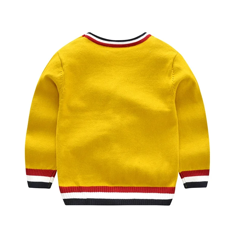 
New Design Boys V-neck Knitted Sweater Long Sleeve Kids Cardigan Sweaters 