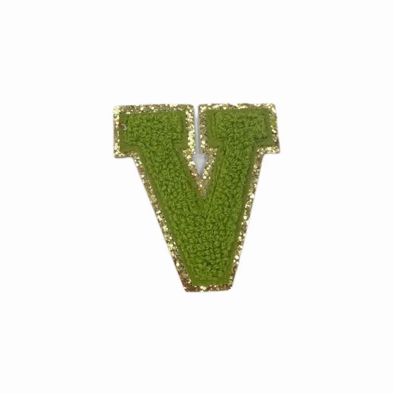 High quality Chenille patches Iron On patch for Clothes embroidery number patches design Chenille Numbers Embroidery