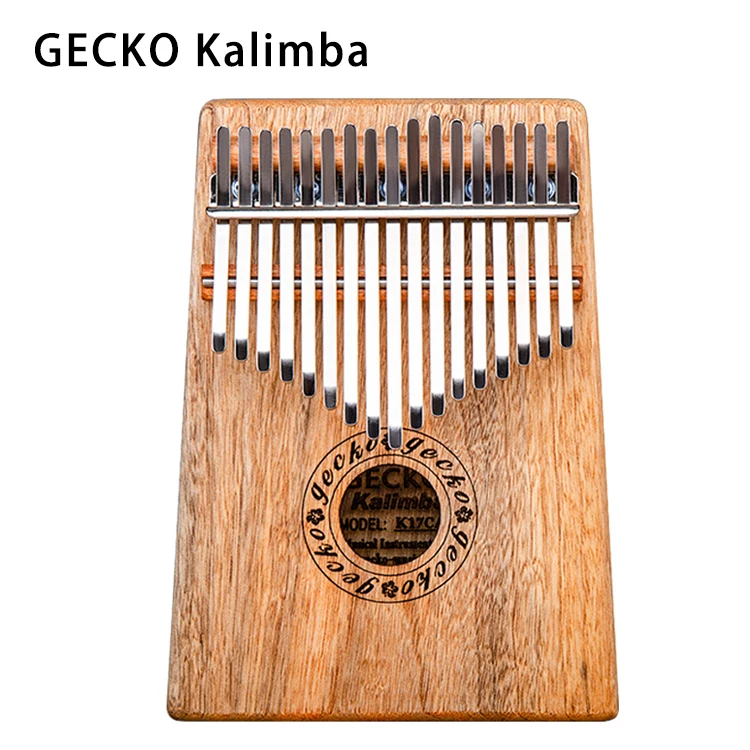 
GECKO Factory Wholesale Comphor wood finger Piano 17 Key With Bag Kalimba 