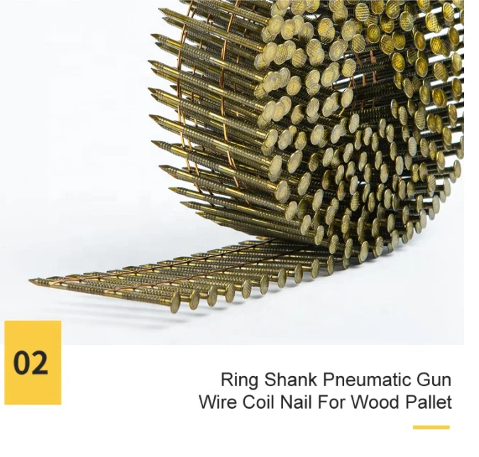 High Quality Factory Collated Coil Nails for pallet Pneumatic Nail Gun Use