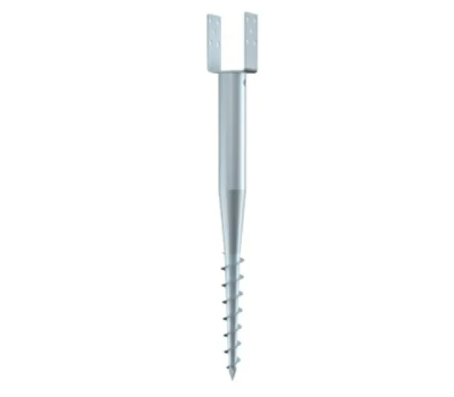 Galvanized ground screw anchor