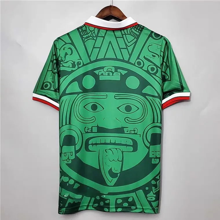 High quality 1998 Retro Mexico Green Soccer Jerseys Football Camisetas Man Shirt custom logo football Jersey
