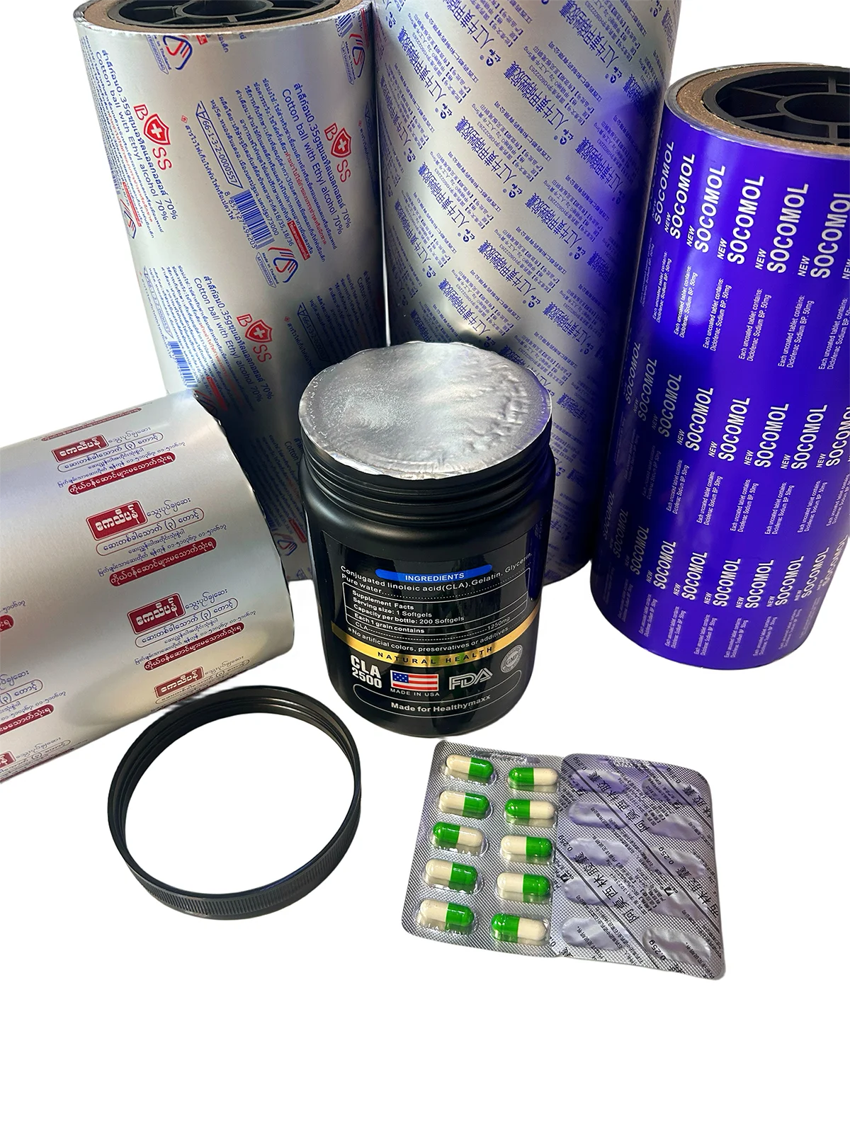 Custom Medical Medicine Packaging Margarine Butter Packaging Aluminum Foil Laminated Paper with Printing