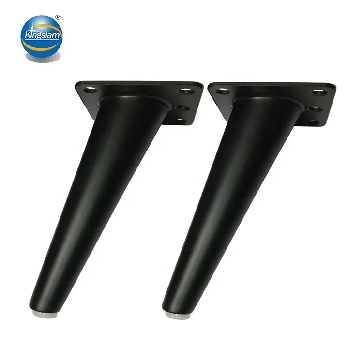 7 Inch Steel Furniture Table Leg Round Tapered Sofa Legs, Slant Metal Cabinet Feet Furniture Leg Hardware for Coffee Table