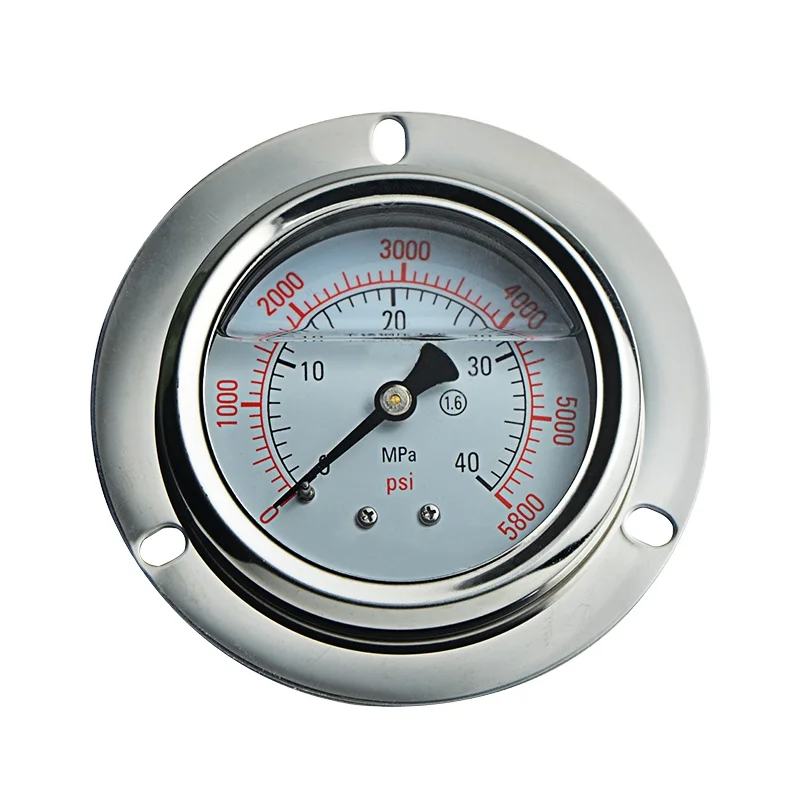 YN100 series   back bottom connection flange  Shockproof  pressure gauges