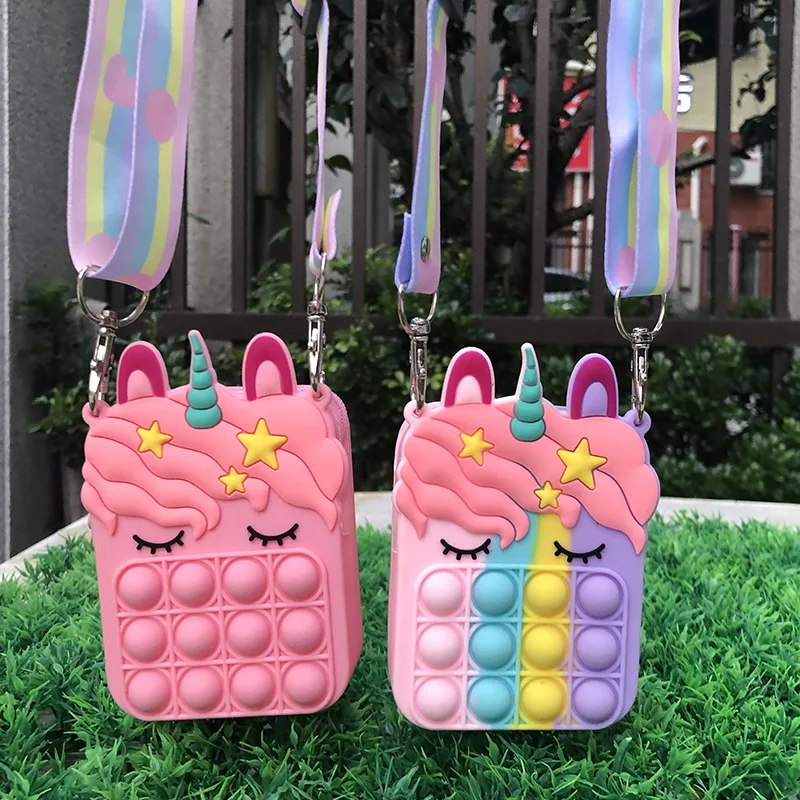 Poping Purse It Bags Push Popping Bubble Fidget Toy Popper