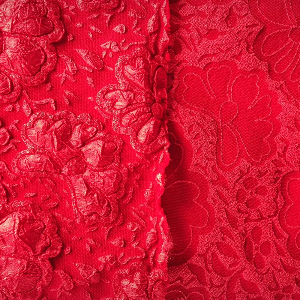 Top Quality Material And Embroidered Pattern Jacquard Brocade Design Wedding Dresses Fabric