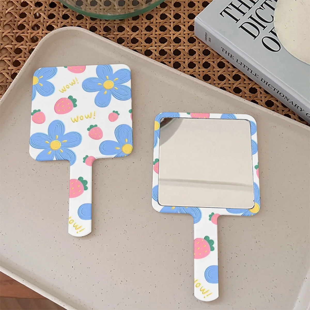Custom Logo square Travel eyelash pocket mirrors Private Label makeup mirror handheld mirror
