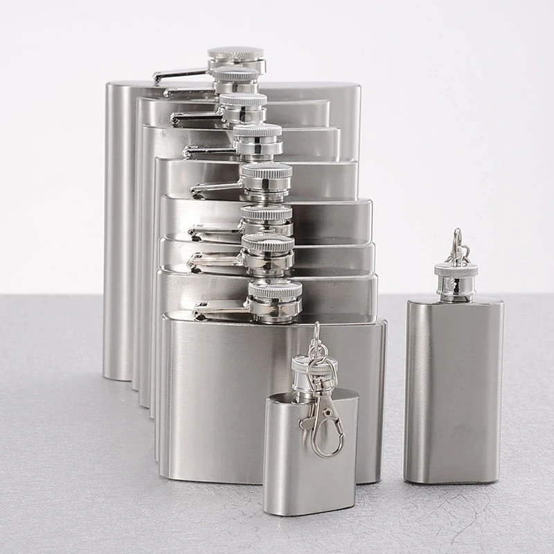 cheap price wholesale stainless steel silver 6o 8oz hip flask liquor flask