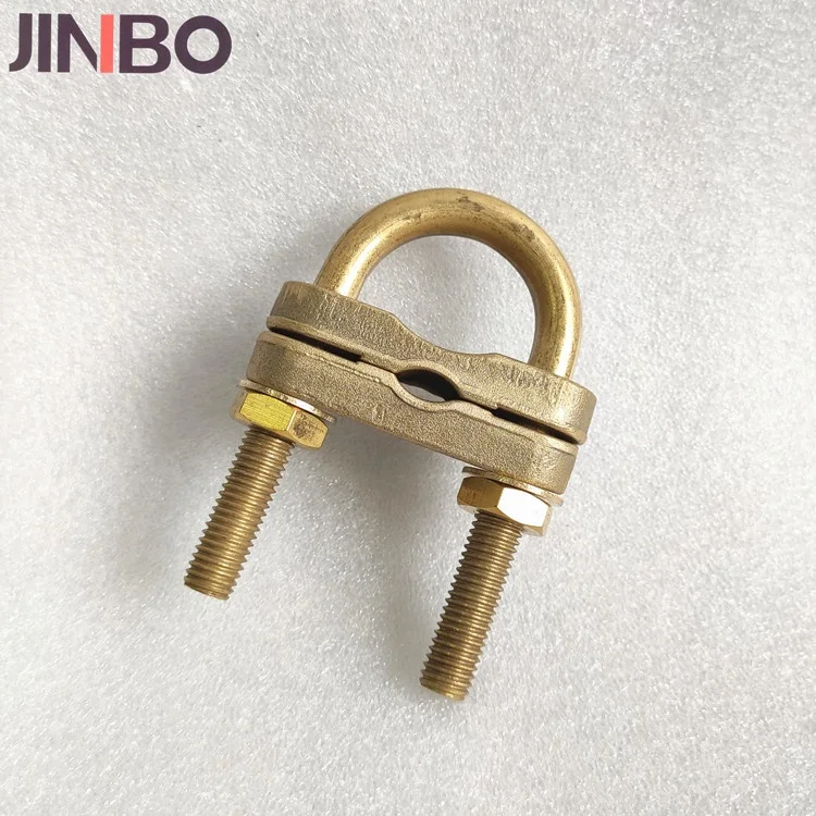 Real Manufacturer High Quality Electrical Grounding Clamp Brass U Bolt Rod Clamps