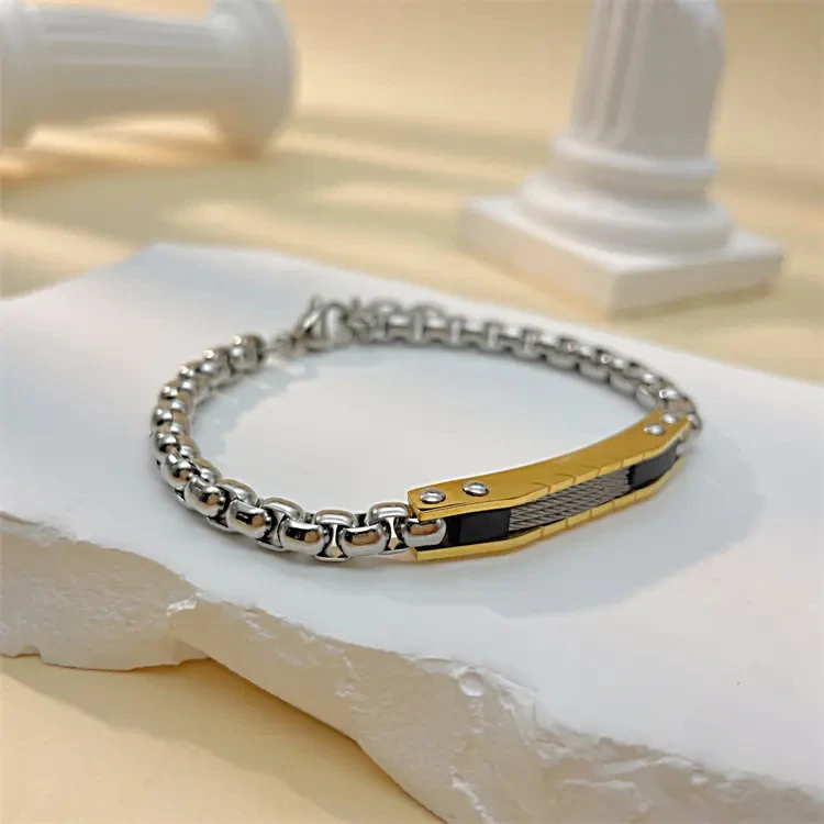 Hot Selling Stainless Curved Brand Hand Decoration Titanium Steel Couple Stainless Steel Fashion Jewelry Women Bracelets