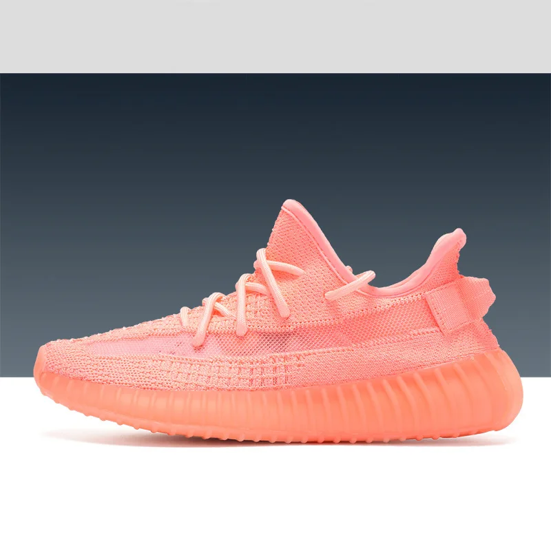 
Quality Reflective Yeezy 350 V2 Style Women Casual Sneakers Sports Shoes with -E-TPU Breathable Knit shoes for men 