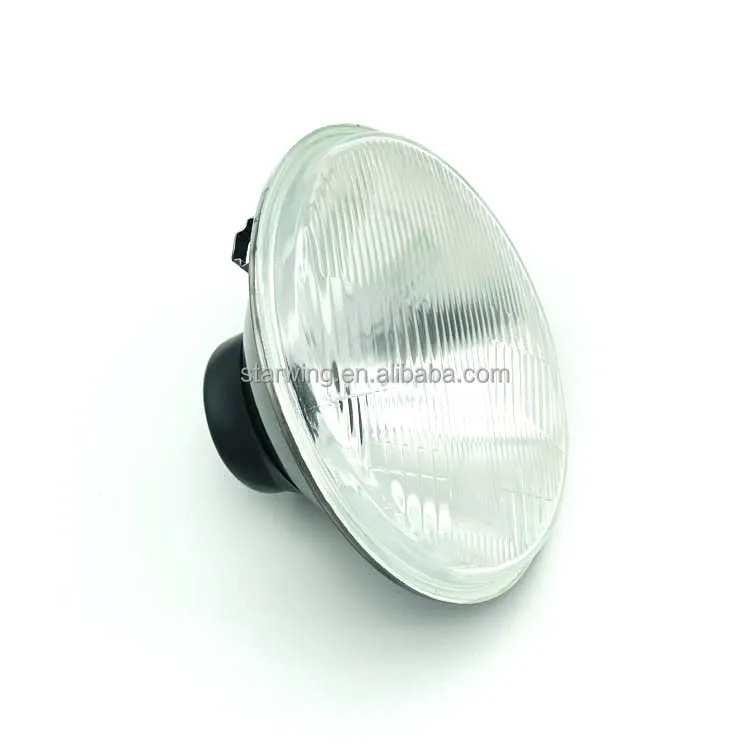 best price semi sealed beam headlight 7 inch round 6014 used h4 bulb hi/low beam black metal housing