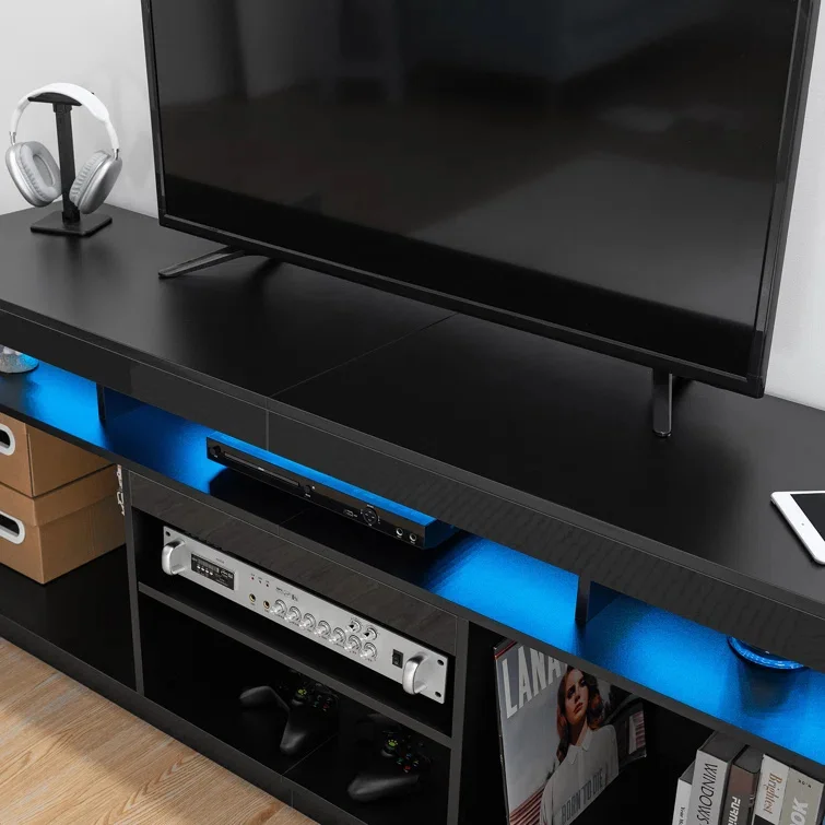 63 78 мультимедийная консоль современного дизайна с RGB-подсветкой и выходом подставкой для телевизора до 70 дюймов