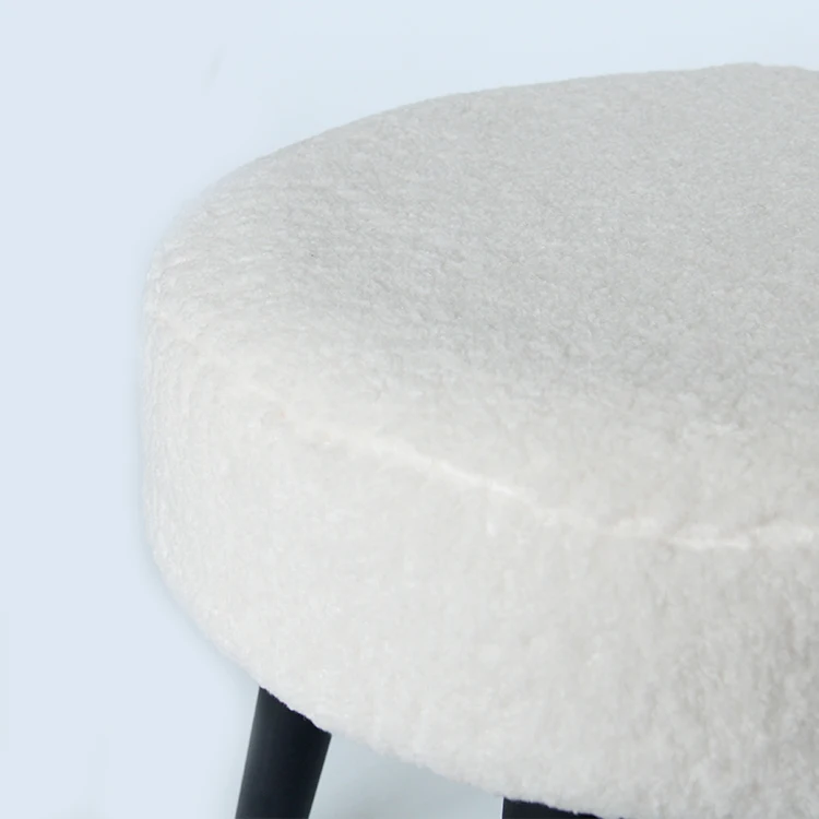 
4 Legged Small Round Wooden Stool Foot Stool With Velvet Cover Stool Kid 