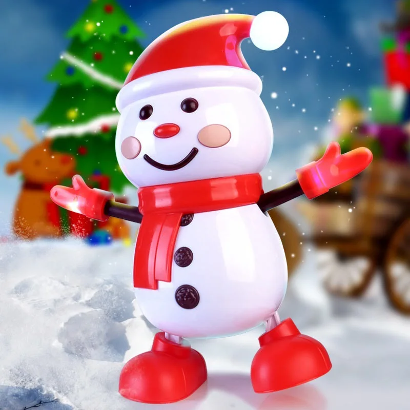 Kids Gift Dancing Singing Christmas Gift Robot Swinging Snowman Electronic Robot Christmas Gift Toys With Lights
