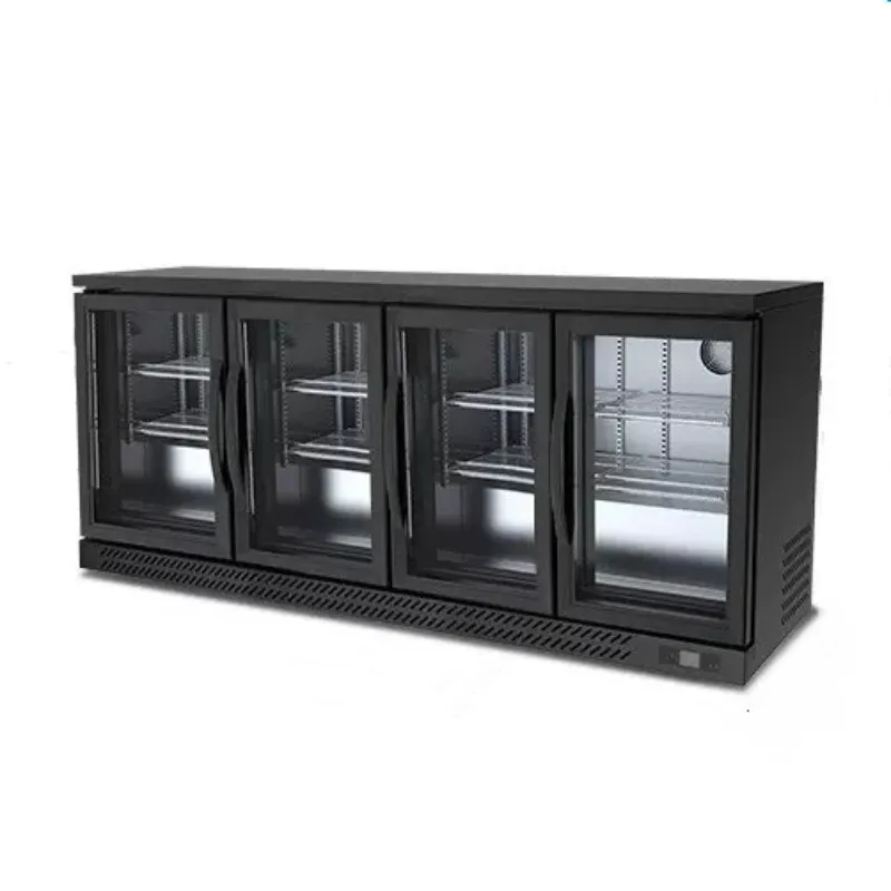 Commercial Beer Bottle Display Cooler 4 Glass Door Counter Table Top Mini Bar Display Refrigerator