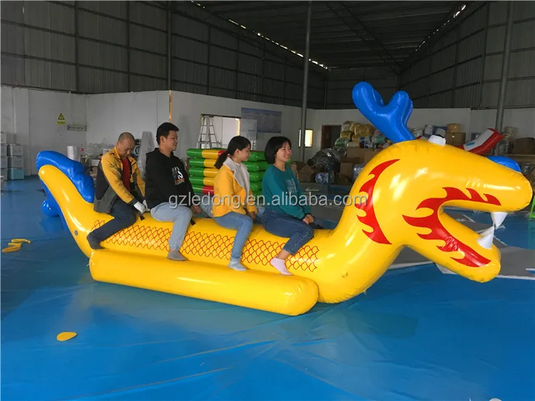 2021 inflatable dragon boat sport games with 0.9mm PVC tarpaulin  PLATO quality