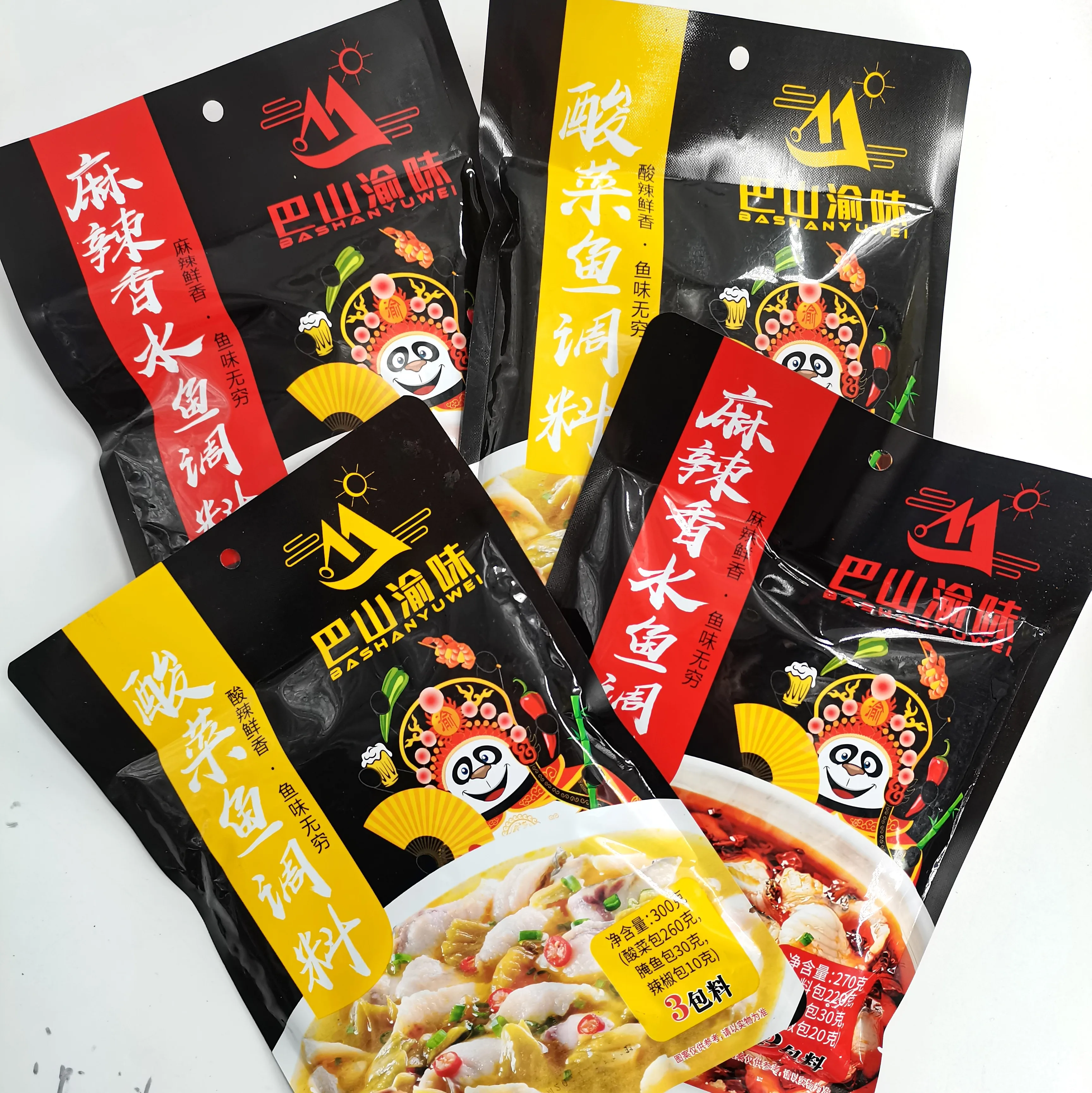 Sichuan Style Boiled Fish Hot Pot Condiments Fresh Sauerkraut with Fish Seasoning in Bag