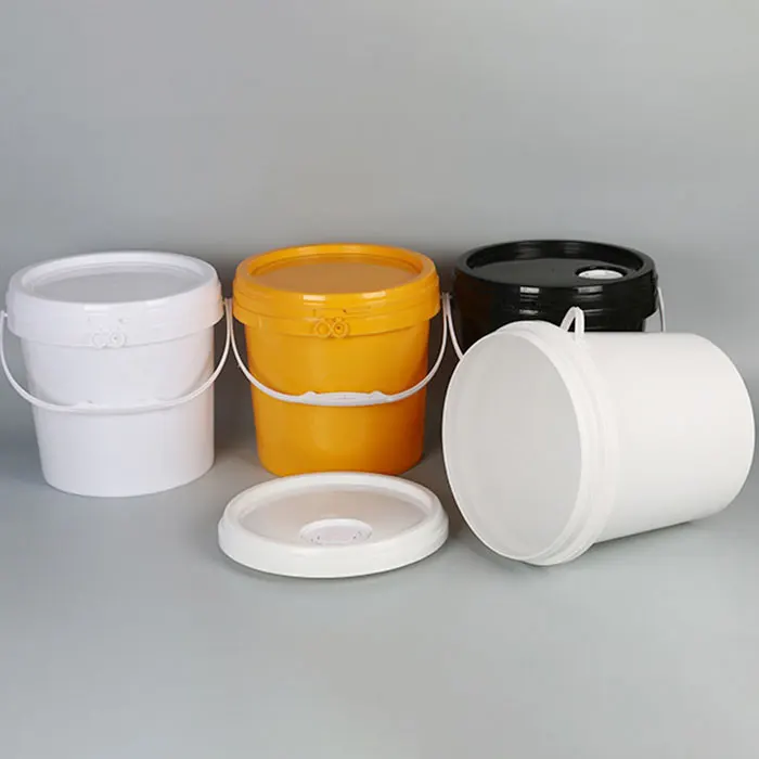 Wholesale 1L-33L Food Grade Thickened Round Pail Empty Plastic Paint Bucket Container Manufacture With Handle Lids