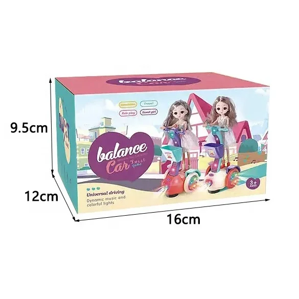 Hot Selling Fashion Beautiful Doll Toy Electric Princess Toy Car With Music And lights Princess Balance Car For Girl