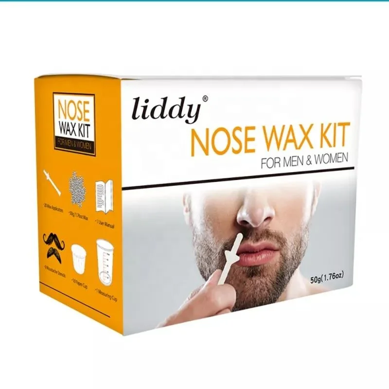 Painless Nose Wax Kit For Men & Women Nose Hair Removal Set Paper-Free Nose Hair Wax Beans Cleaning Wax Kit