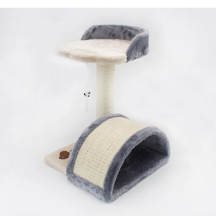 Pet Toy Sisal Cat Scratching Post For Cats Kitten Climbing Post Jumping Tower Toy With Ball Cat Scraper Protecting Furniture