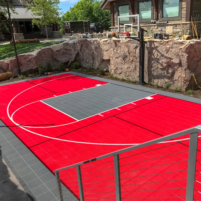 synthetic floor basketball court 20*25 feet and customize size suspended floor anti-slip floor paint for basketball court