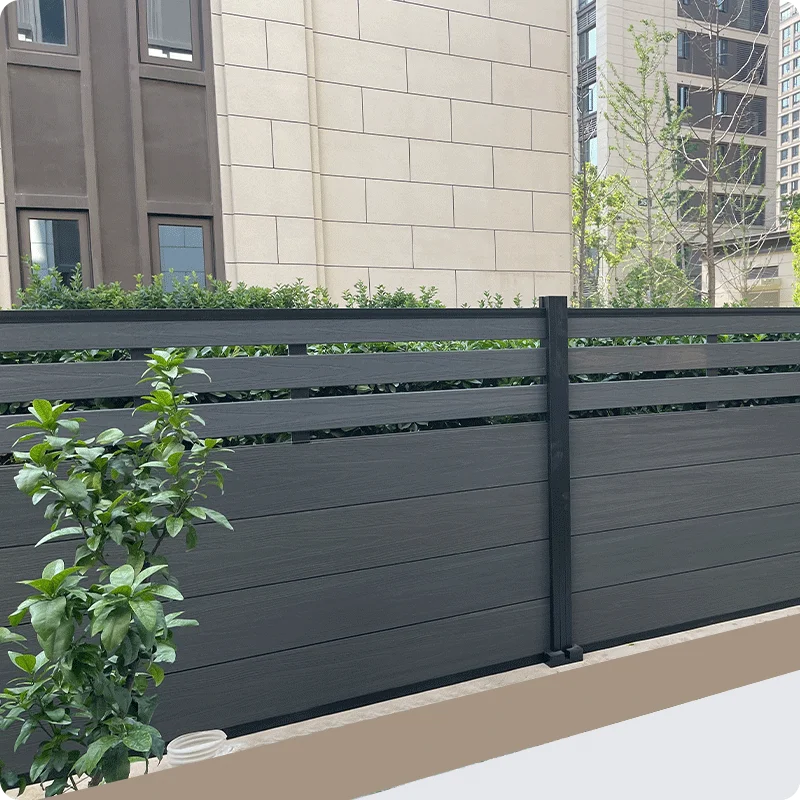 Waterproof composite wood plastic modern wpc fence for garden balcony