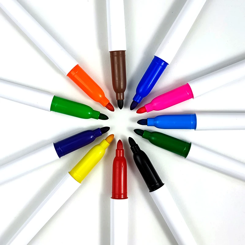 Stationery Conform to ASTM Assorted Colors Waterproof Alcohol Based Non Toxic Permanent Marker Pens