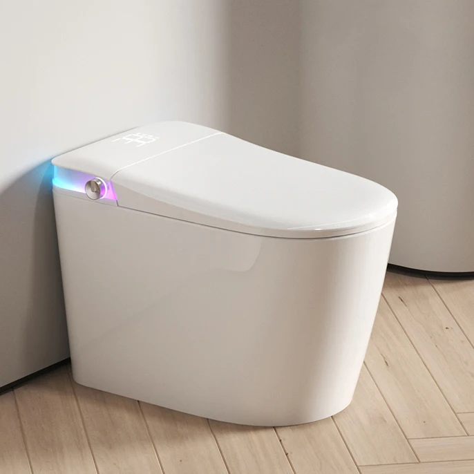 Color atmosphere lamp ceramic auto sensor flush intelligent wc commode automatic P trap smart toilet intelligent toilet bowl