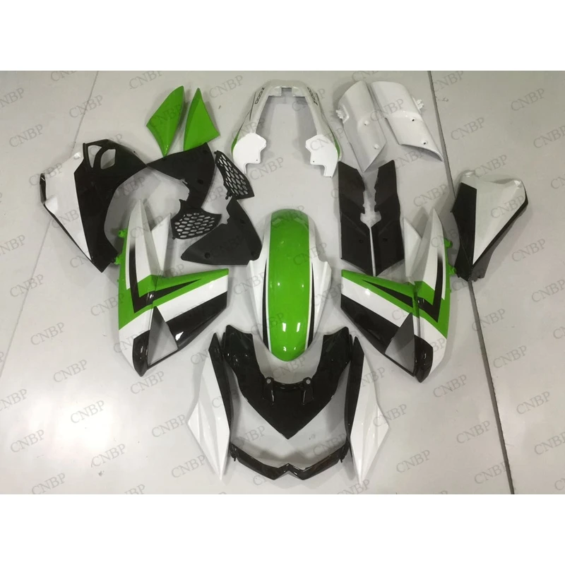 Комплект обтекателей Z 1000 10 11 на весь корпус 2010 Обтекатели для Kawasaki Z1000 - 2013 уличная версия Зеленый Белый