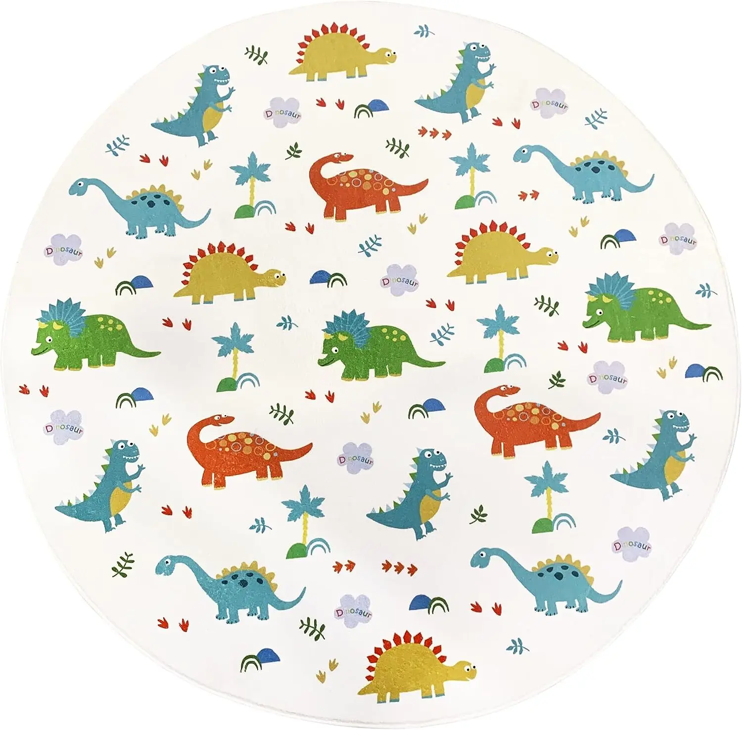 Kid Rugs Animal Play Rug Large Round Lion Play Mat Soft Alphabet Educational Area Rug Nonslip Circle Baby Crawling Mat for Boys