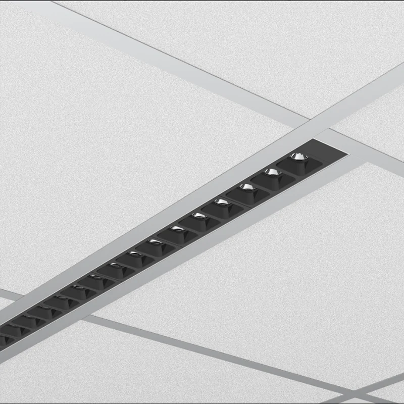 
COLORS T-bar ceiling T-line UGR<13 linear light flicker-free dim grating grate anti-glare Patented recessed 40W life 50000H 