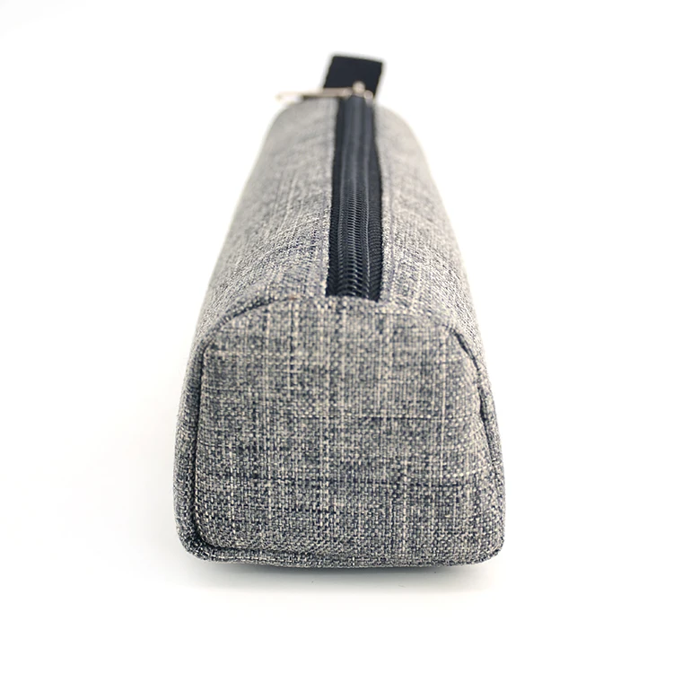 Recycled Fabric Tube Shape School Pencil Case with Zipper Custom Logo