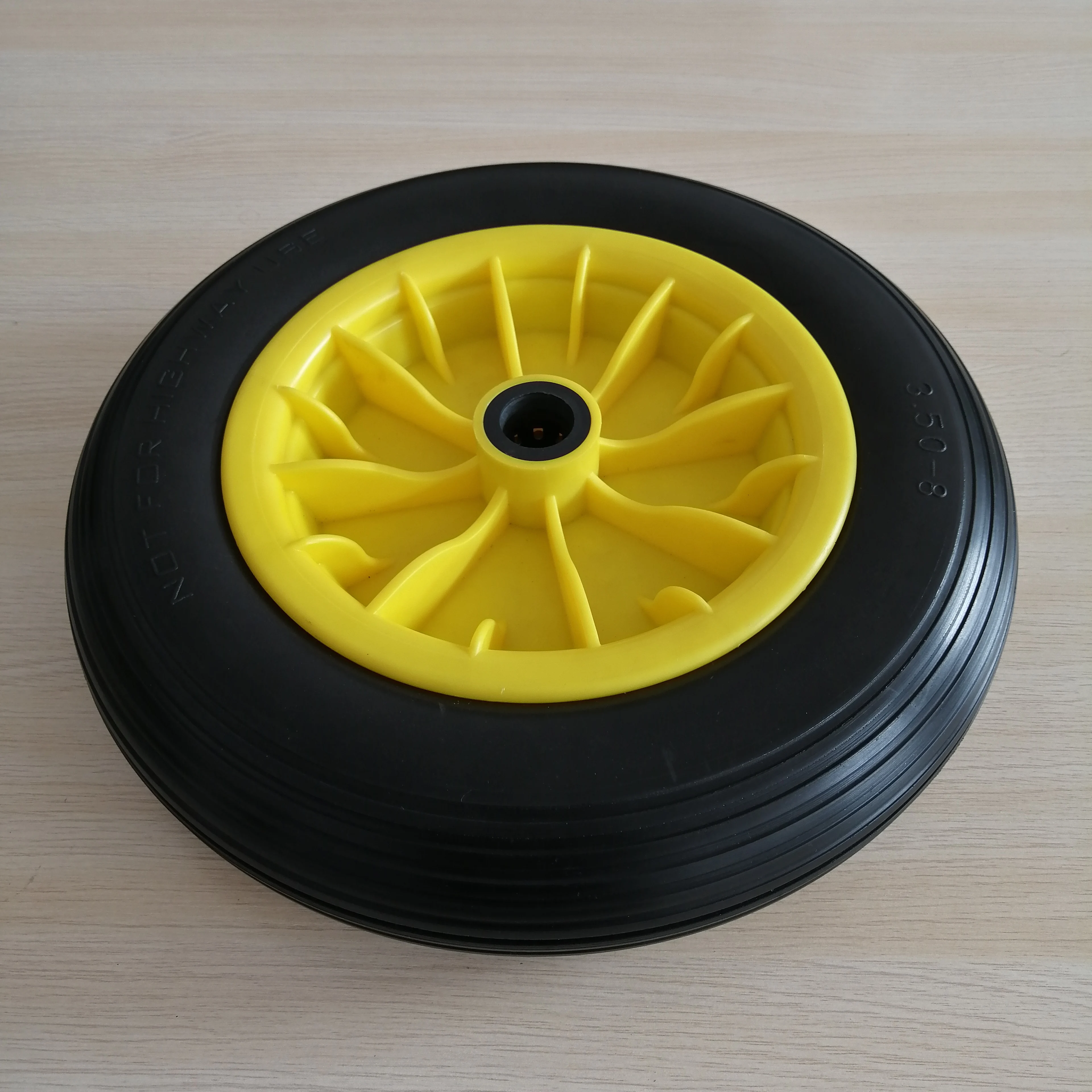 3.50-8 Solid wheel Pu Foam Wheels For Garden Trolley Carts  polyurethane solid wheel
