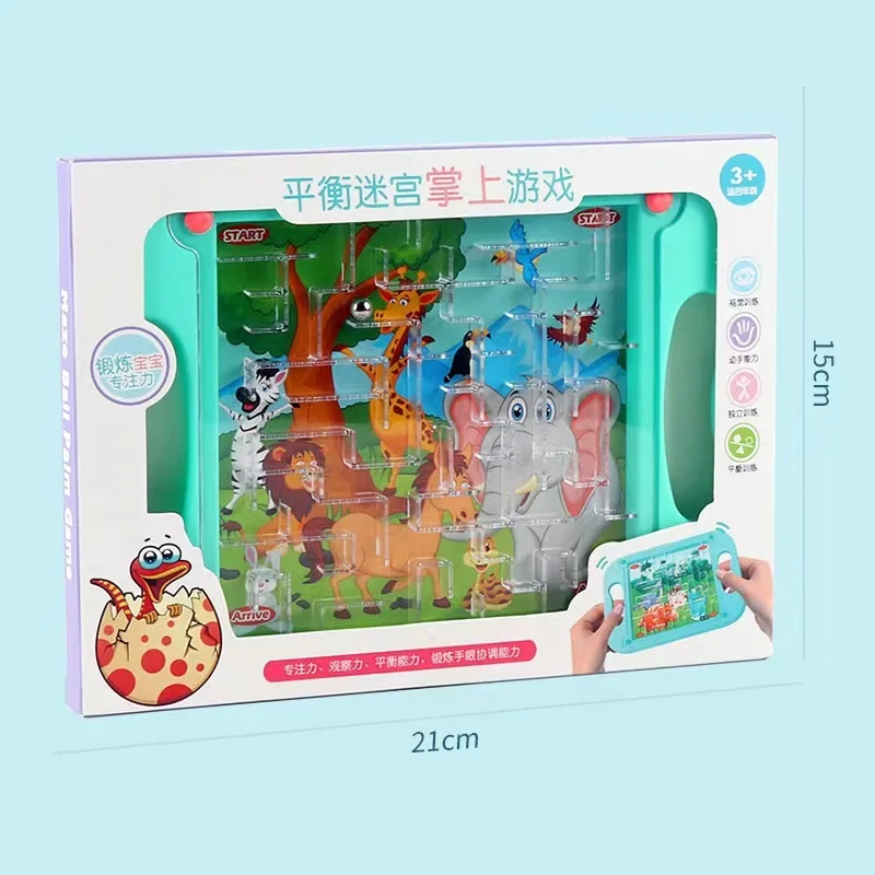 Kindergarten intellectual development focus training for children over 3 years old balancing maze handheld ball games toys