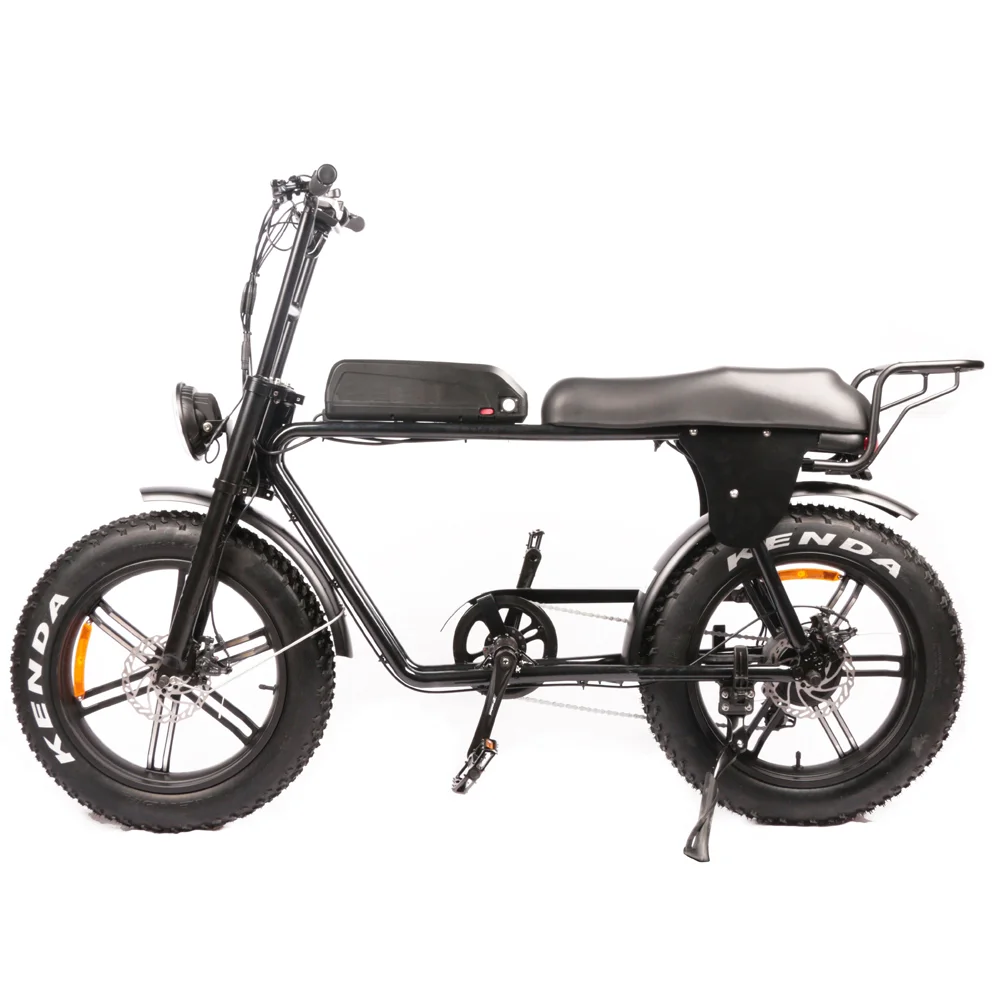 HP-E 73 harley style 20Ah 48v 500w 750w super powered motor generator 40km/h fat tire two 2 seat seater electric bicycle