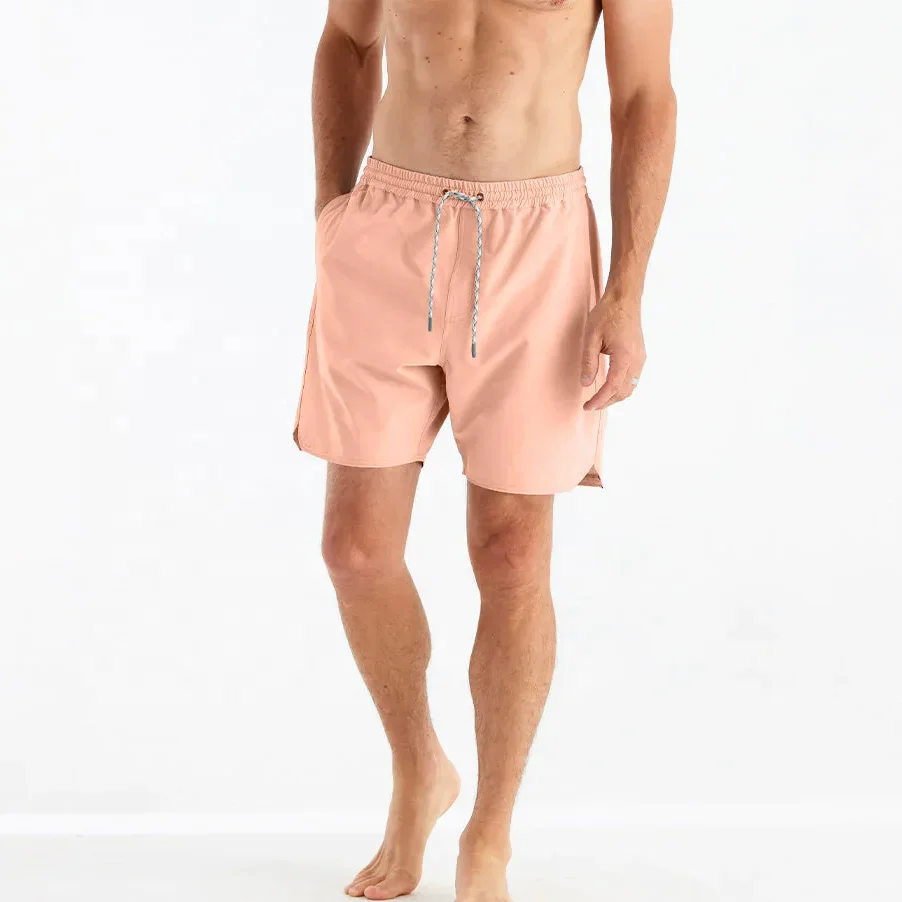 QYOURECLO Custom Logo Board Shorts Blank Beach Luxury Swim Lightweight Quick Dry Mens Swimming Trunk With Compression Liner