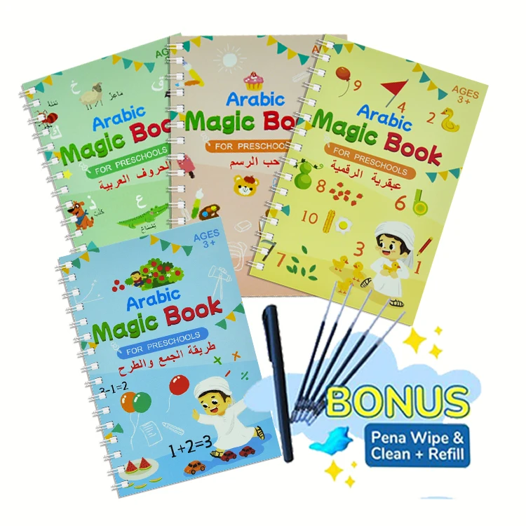 Коран многоразовая каллиграфия Abc и Sight Word Book Magical Tracing Workbook для детей