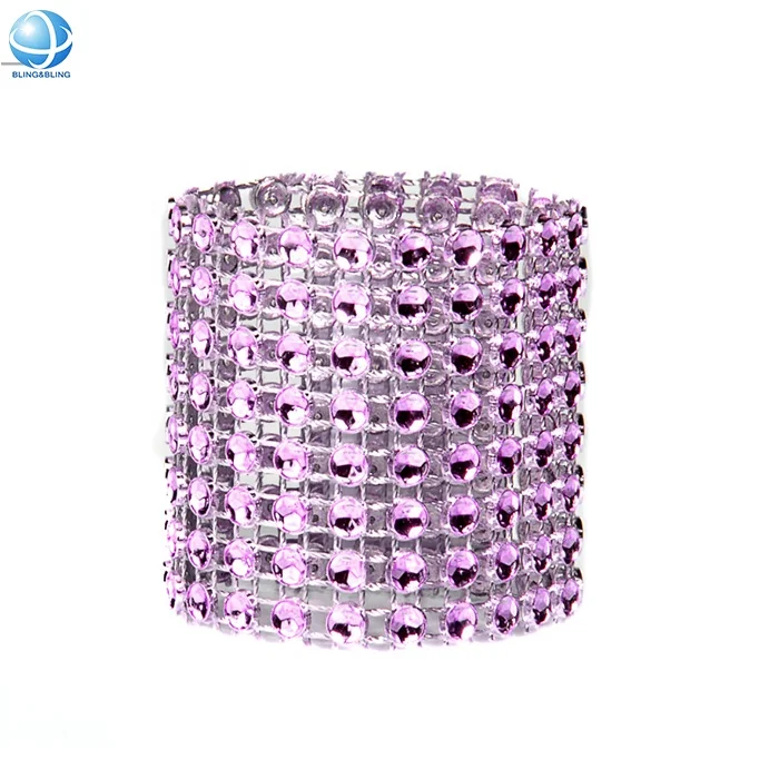  Одноразовые Круглые Кольца для салфеток со стразами Blinged на