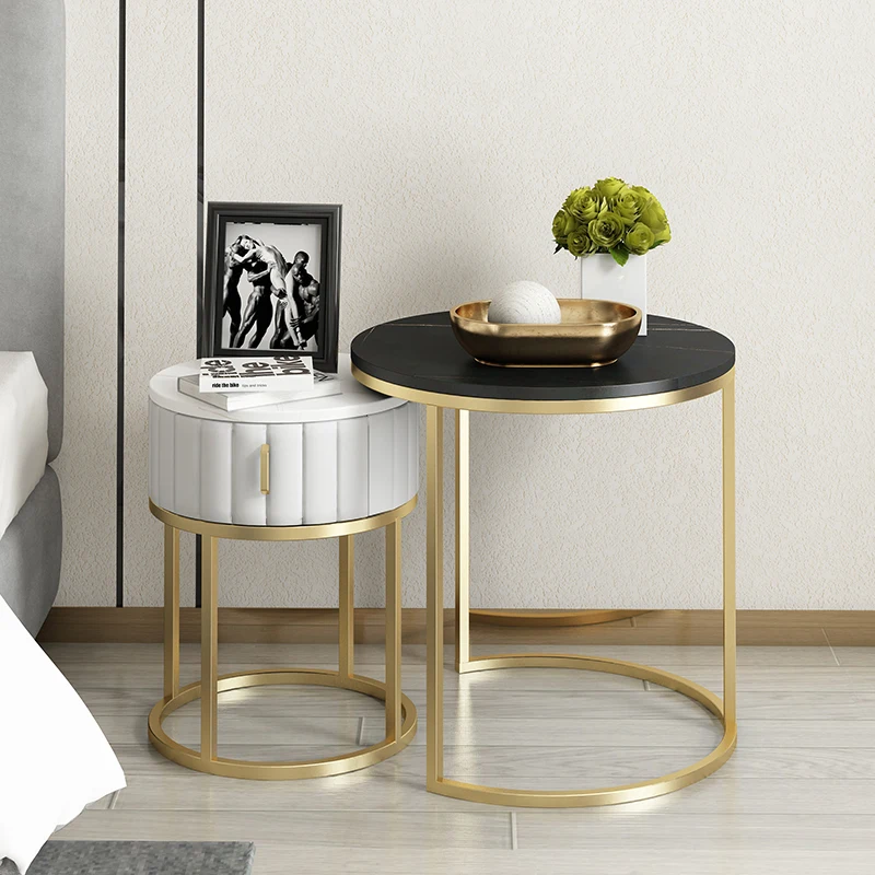 luxury night stands stainless steel leather nightstands storage cabinet bedroom corner table furniture side tables