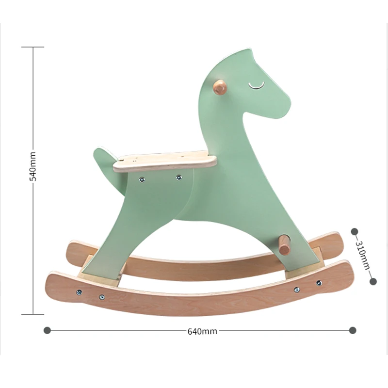 Hot selling Wooden baby gift riding horse toy for kids 12m+ wooden rocking horse