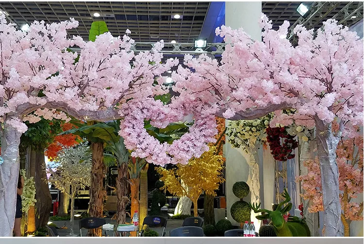 event decoration High Quality Janpan cherry blossom decoration flower 3 branches 4 branches artificial cherry blossom