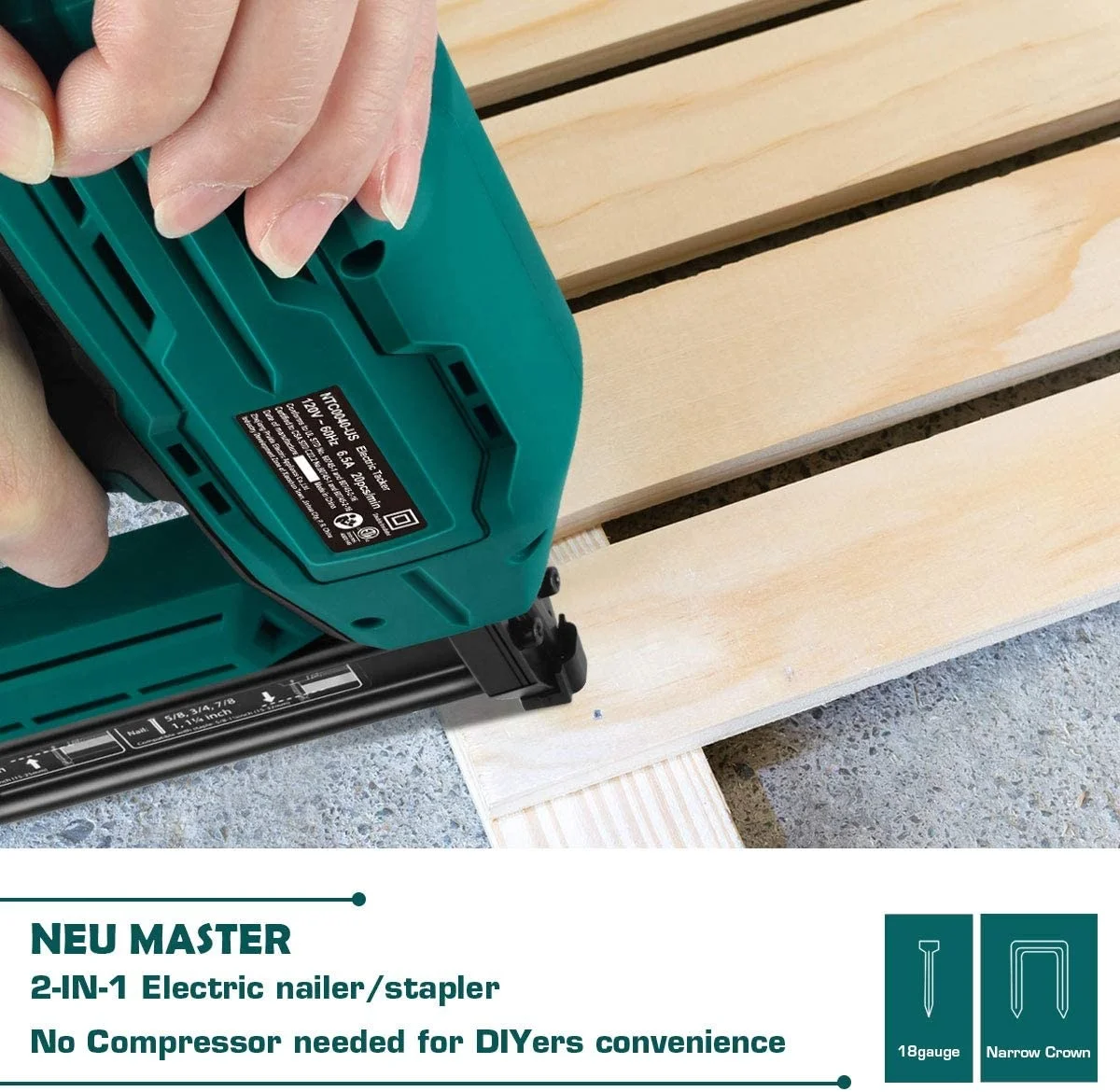 Электрический степлер Neu Master TC0040 силовая клейкая рама Пиннер пистолет для