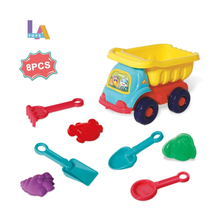 Longthuy Made in Vietnam Beach sand set toy Beach crab model bucket Set of 8pcs summer outdoor toy for children